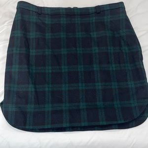 Madewell Plaid Thin Twill Shirt Tail Skirt